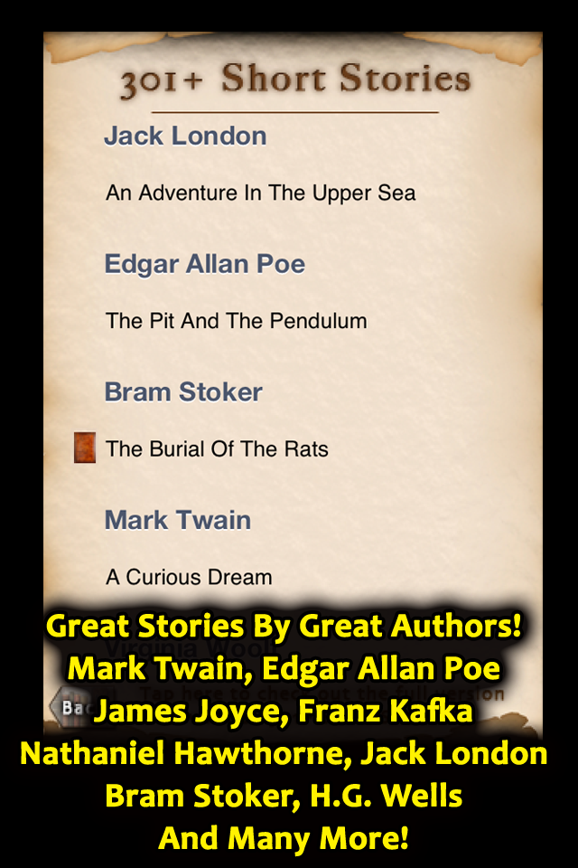 Great Stories By Great Authors Mark Twain, Edgar Allan Poe, James Joyce, Jack London, Bram Stoker, H.G. Wells and more
