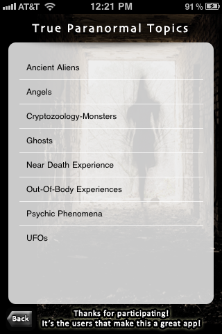 Lots of Topics Ghosts, UFOs, Monsters, Near Death Experience, Out-Of-Body Experience , Angels, And More Real Stories Of The Weird And Unexplainable 